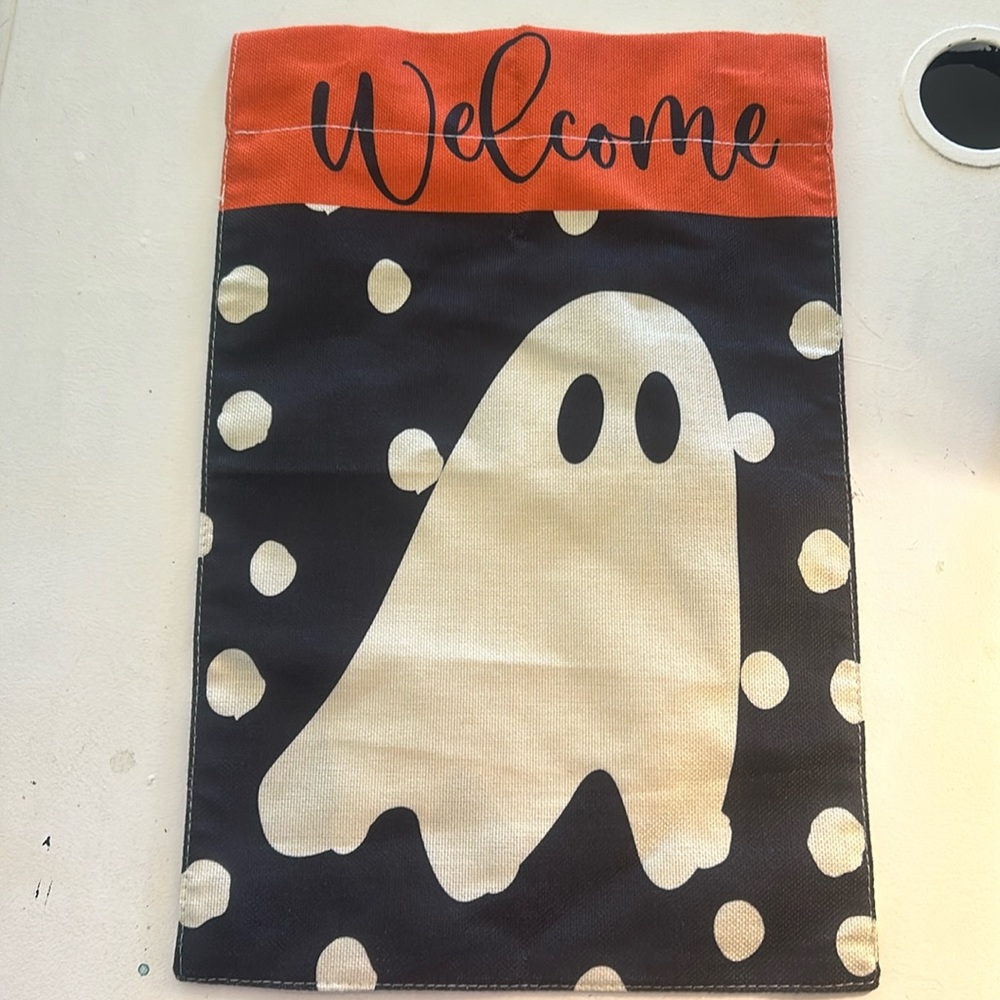 New Double Sided Garden Flag Ghost